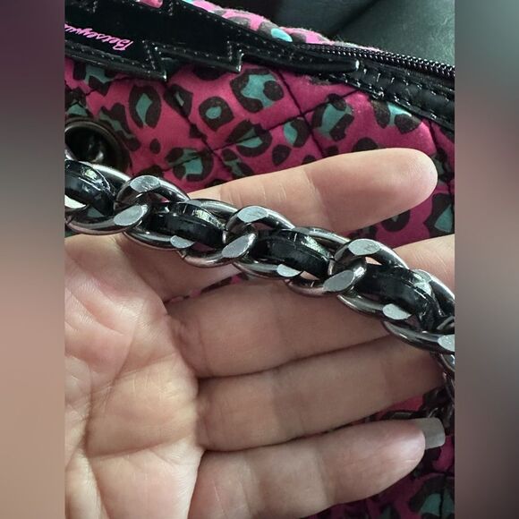 Betseyville Vintage Betsey Johnson Pink Cheetah Quilted Barrel Purse Habdbag - Picture 11 of 12